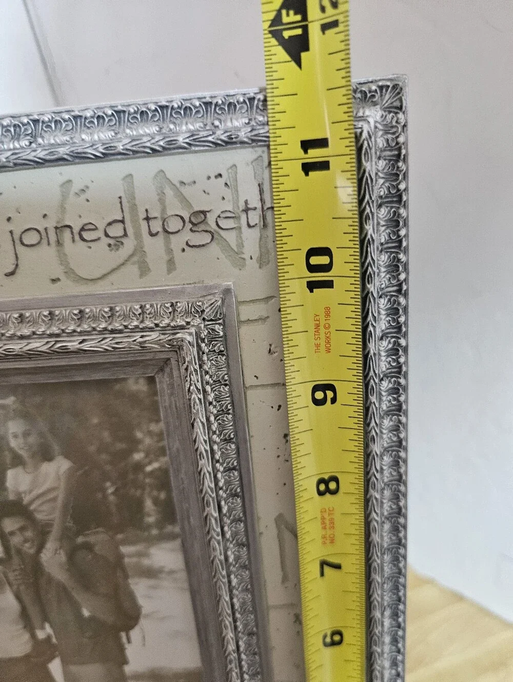 DEMDACO Faith Wedding Photo Frame 5x7 Matthew 19:6 Christian Marriage Silver